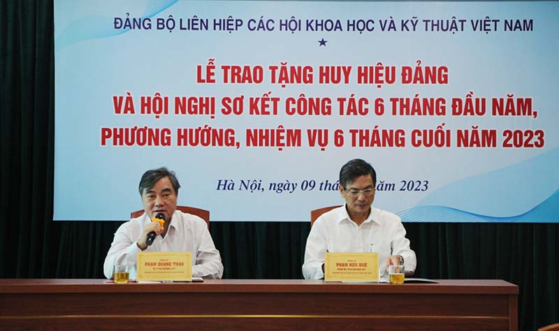 Đảng ủy Liên hiệp Hội Việt Nam sơ kết công tác Đảng 6 tháng đầu năm, triển khai công tác 6 tháng cuối năm 2023