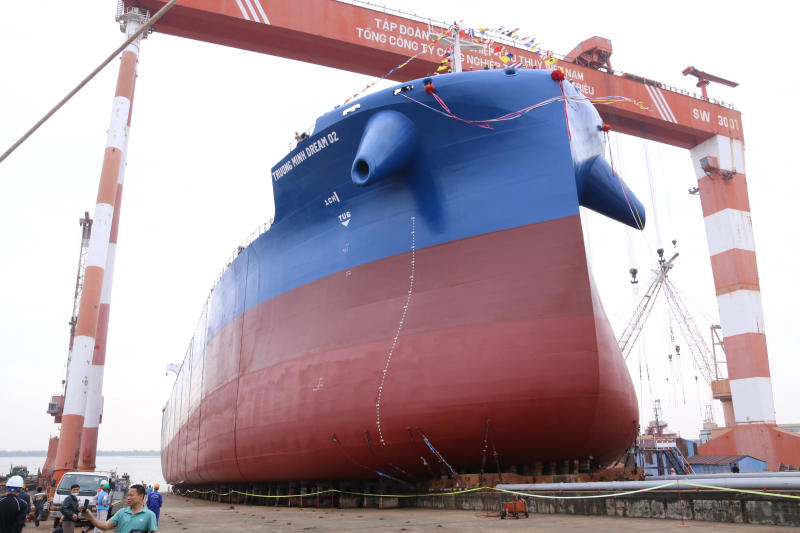 Công ty Đóng tàu Nam Triệu hạ thủy tàu chở hàng lớn nhất số 2 do Việt Nam tự thiết kế và đóng mới
